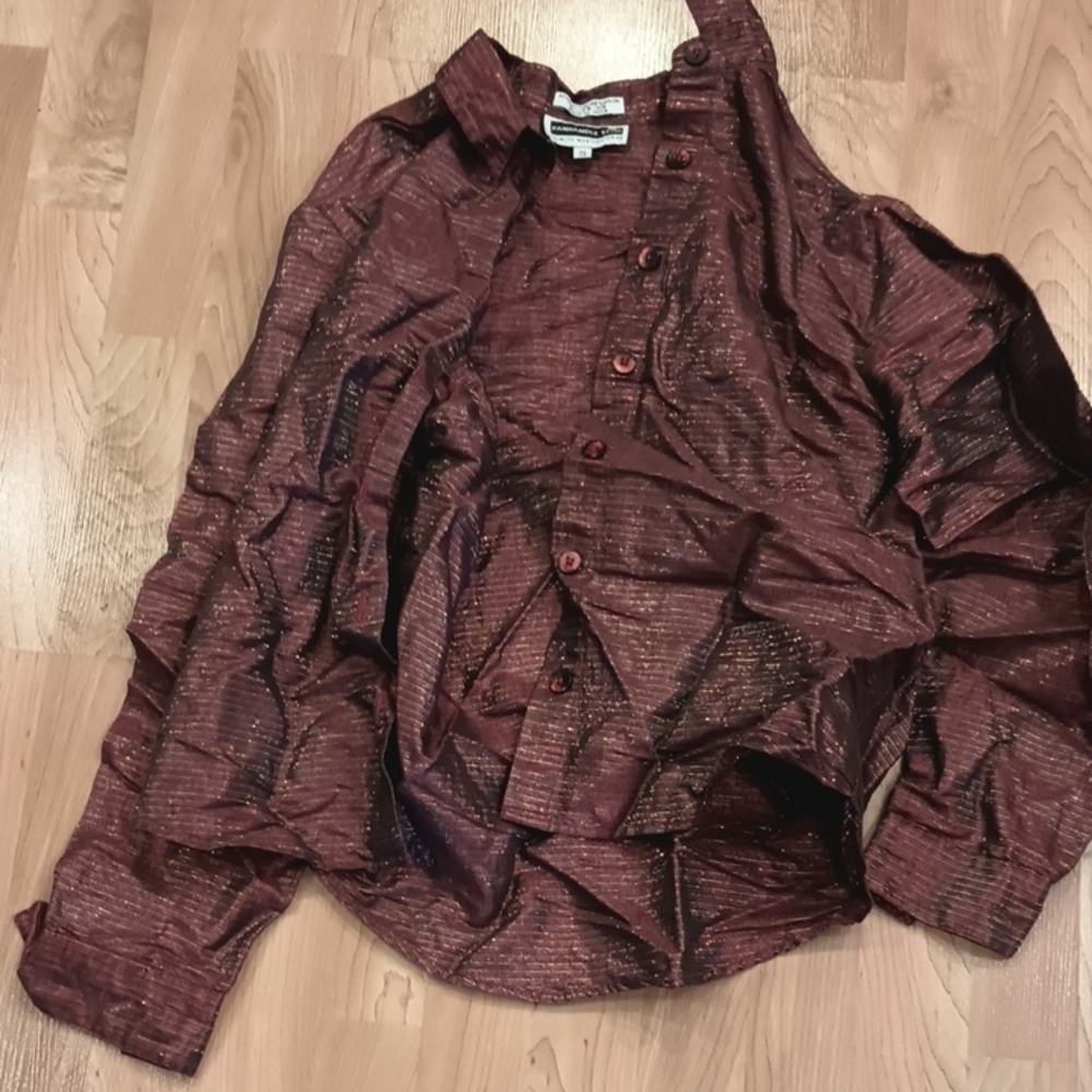 Panhandle Slim Iridescent Maroon Blouse